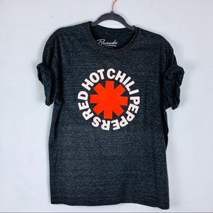 Red Hot Chili Pepper Band Gray Tee- Size Large